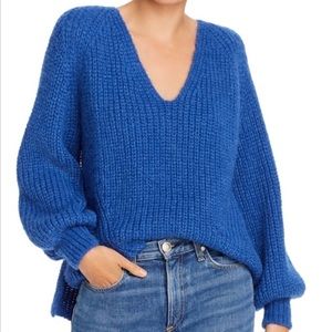 Eleven Six Tess Alpaca Sweater Cobalt Blue Size Medium/L Good Condition